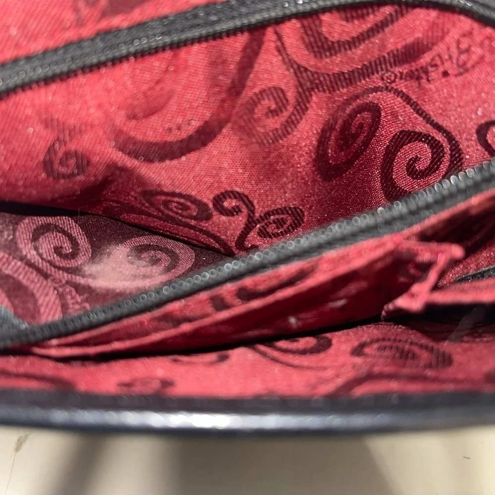 Small Brighton Vintage Leather Satchel -Red Lining